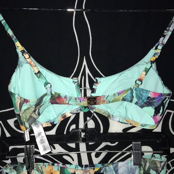 Nanette Lepore Swim size 4 green flowers print new - Picture 6 of 7